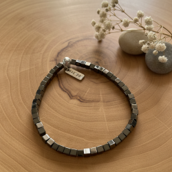 Bracelet femme fin hématite